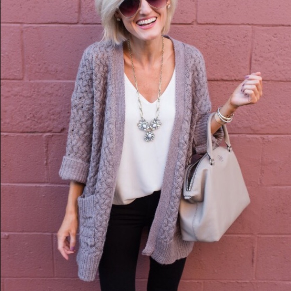 Goodnight Macaroon Lidia Ribbed Open Cardigan